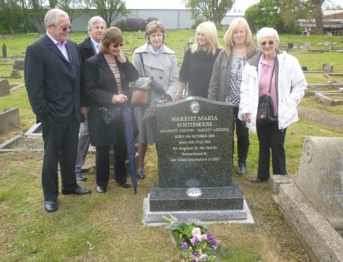 Harriet Vernon descendants after headstone unveiled
