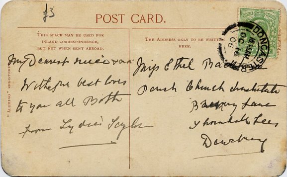 Postcard 1906 - back